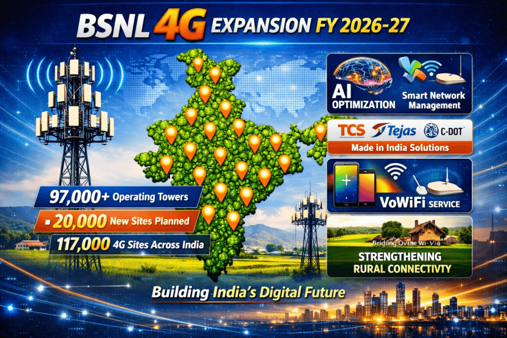 BSNL to Expand 4G Network in FY 2026-27