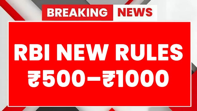 RBI New Rules 2026 for Old 500 1000 Notes
