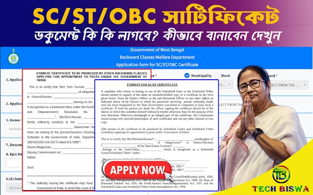 Central SC ST OBC certificate apply process documents validity guide 2025