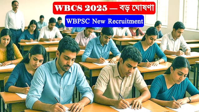 WBCS Exam 2025 WBPSC Notification